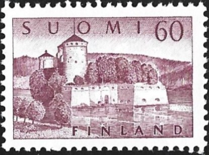 1957 M-54 Olavinlinna 60 mk lila ** LaPe 475