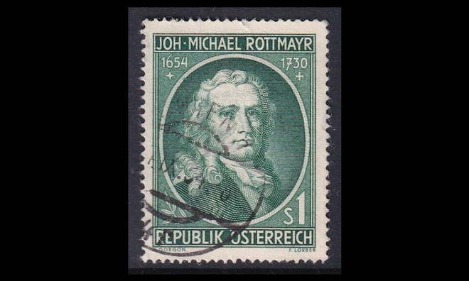 Itävalta 1007 o Taidemaalari Johann Michael Rottmayr (1954)