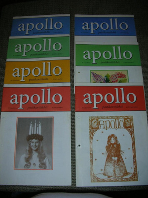 Apollo postikorttilehtiä 7kpl