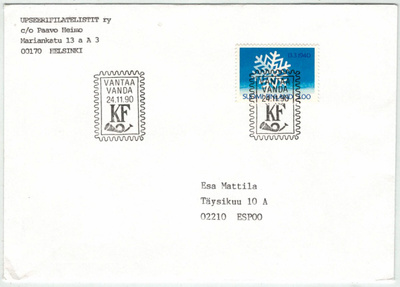 1990 VANTAA KF kirje