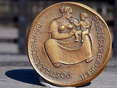 Kauko Räsäsen Ronssinen mitali. Halkaisija - 32 mm.