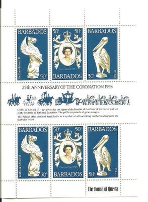 BARBADOS Karibia kuninkaalliset blokki 1978 **