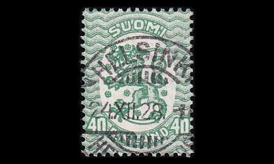 128BW1 o M-17 40p W1 loisto Helsinki 24.XII.28 (1927)