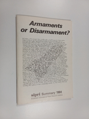 Armaments or disarmament?