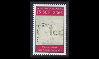 Andorra Fr 560 ** Kansallisarkisto 25v (2000)