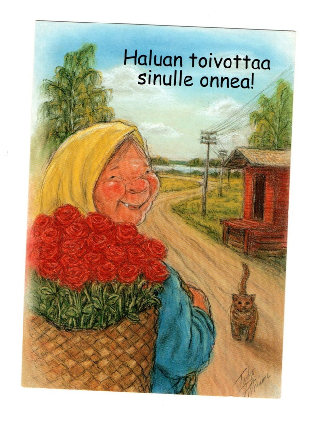 °°Haluan toivottaa sinulle onnea!°° -KORTTI / HÖRÖLÄ
