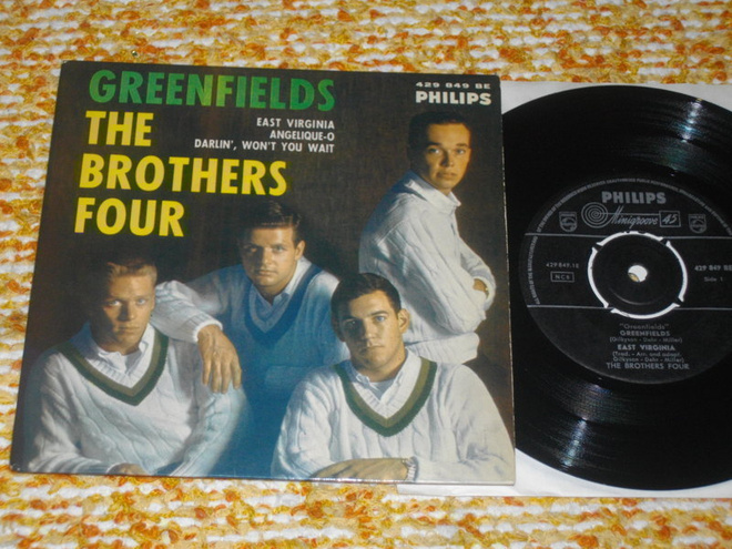 7" the BROTHERS FOUR - Greenfields - EP single 1960 folk EX-