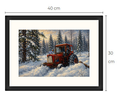 Uusi traktori art print 30 cm x 40 cm
