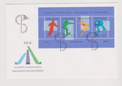 FDC 1991 Nuorten harrastuksia BL8