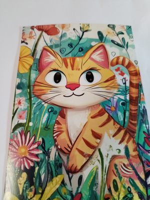 Kissa kortti,kulkematon,vaikka kehyksiin tauluksi.
