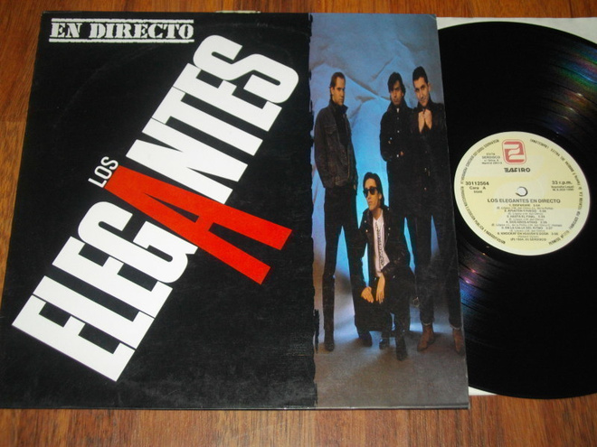 LOS ELEGANTES - En Directo - LP 1990 ESP hard rock EX