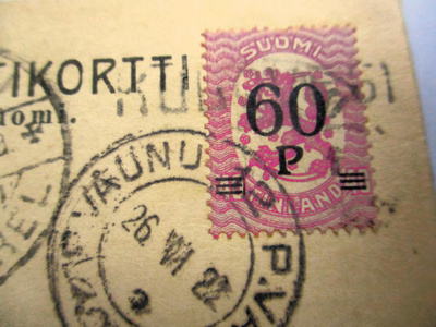 1922 KULOVESI rivil kortilla