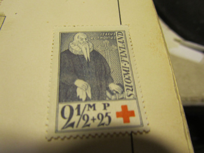 1933 punainen risti 21/2 +25, postituore