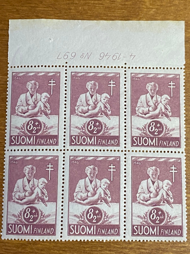 TUB 1946 8MK+2MK NUMERO KUUSILO**