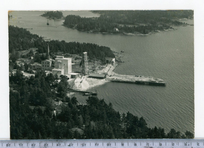 Sipoo ilmakuva Kalkkitehdas 1958 kuva. Jansson