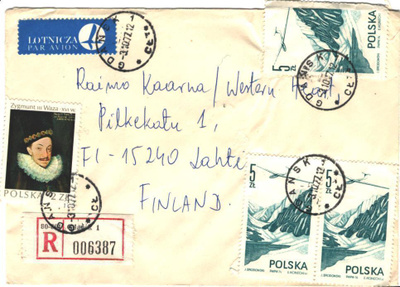 POSTILÄHETYS PUOLA-LAHTI ILMAPOSTI