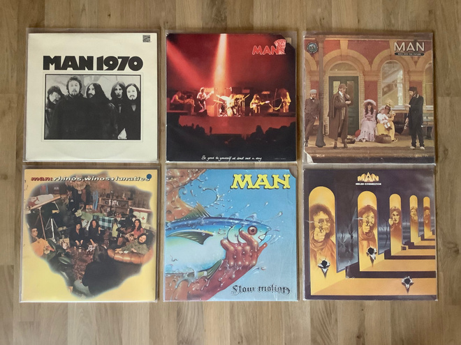 Man -yhtyeen vinyylilevyt x 6