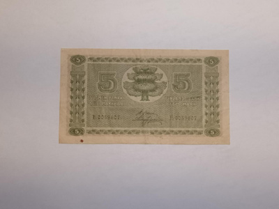 5 Markkaa 1922 ei Litt.
