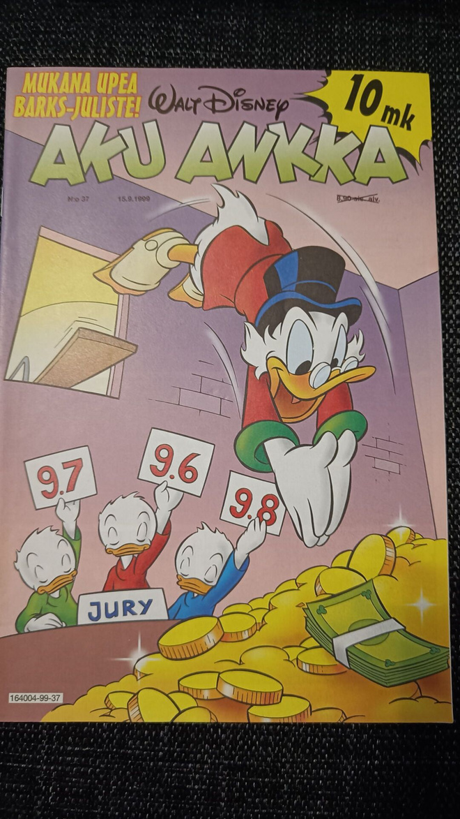 Aku Ankka n.37 1999 juliste mukana