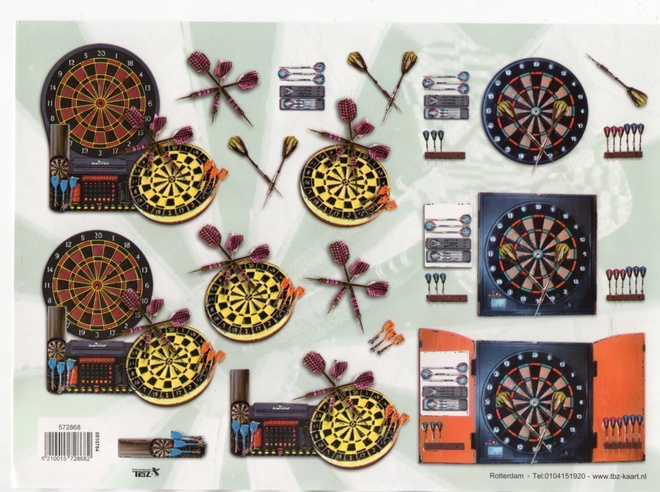 3D KUVA °°DARTS-TAULUT & TIKAT°° / TBZ