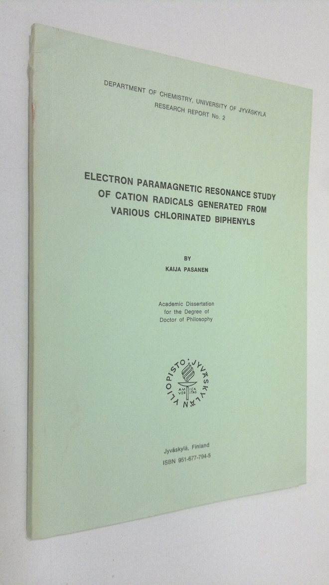 Kaija Pasanen : Electron paramagnetic resonance study of ...