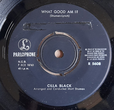 Cilla Black - What good am I? 7"