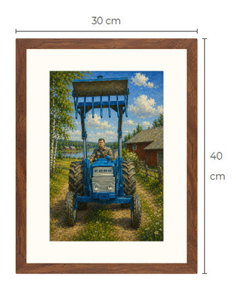 Uusi Ford traktori art print 30 cm x 40 cm
