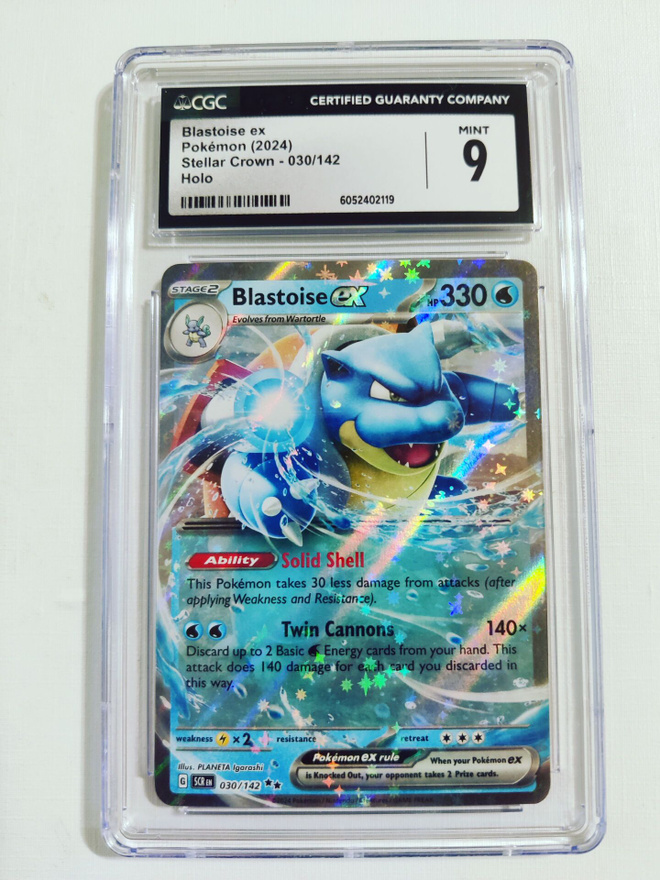 Blastoise ex - Stellar Crown 030/142 Holo CGC 9