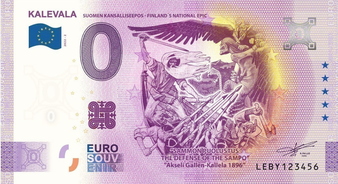*NOLLA-EURO*2022*KALEVALA - SAMMON PUOLUSTUS*AITO EUROSETELI