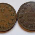 1876 10 penniä tyypit I ja II kl3 - pikkukuva 1