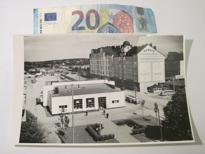 VANHA Valokuva Viipuri 1930-luku Linja-Auto Asema