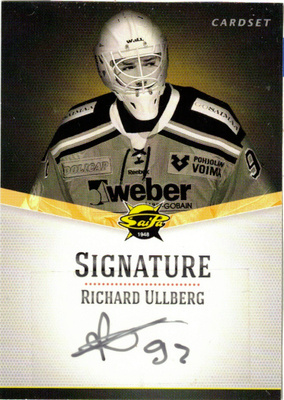 2012-13 Cardset RICHARD ULLBERG SaiPa Signature nimmarI