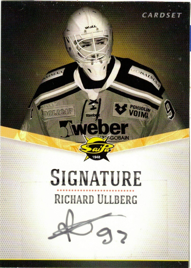 2012-13 Cardset RICHARD ULLBERG SaiPa Signature nimmarI