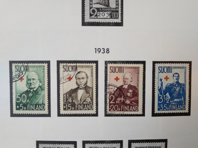 1938 Punainen Risti postimerkki 4 kpl