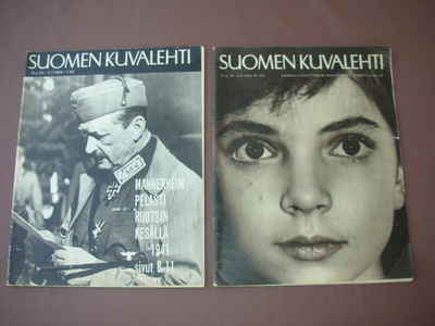 Suomen kuvalehtiä 50-60-luvulta mm. Mannerheim