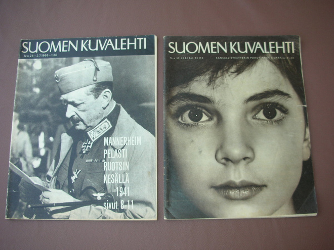 Suomen kuvalehtiä 50-60-luvulta mm. Mannerheim