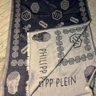 Pääkallo kuvio pashmina huivi farkun sininen sävy - pikkukuva 3