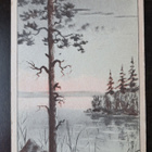 Järvimaisema, taidekortti, kulkematon - pikkukuva 1