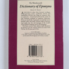 Martin H. Manser : The Wordsworth Dictionary of Eponyms - pikkukuva 2