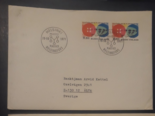1971  Muoviteollisuus FDC merkkiparilla