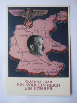 Natsi-Saksa postikortti Ein Volk, Ein Reich, Ein Führer