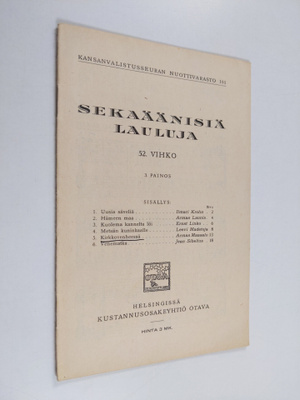 Sekaäänisiä lauluja : 52. vihko