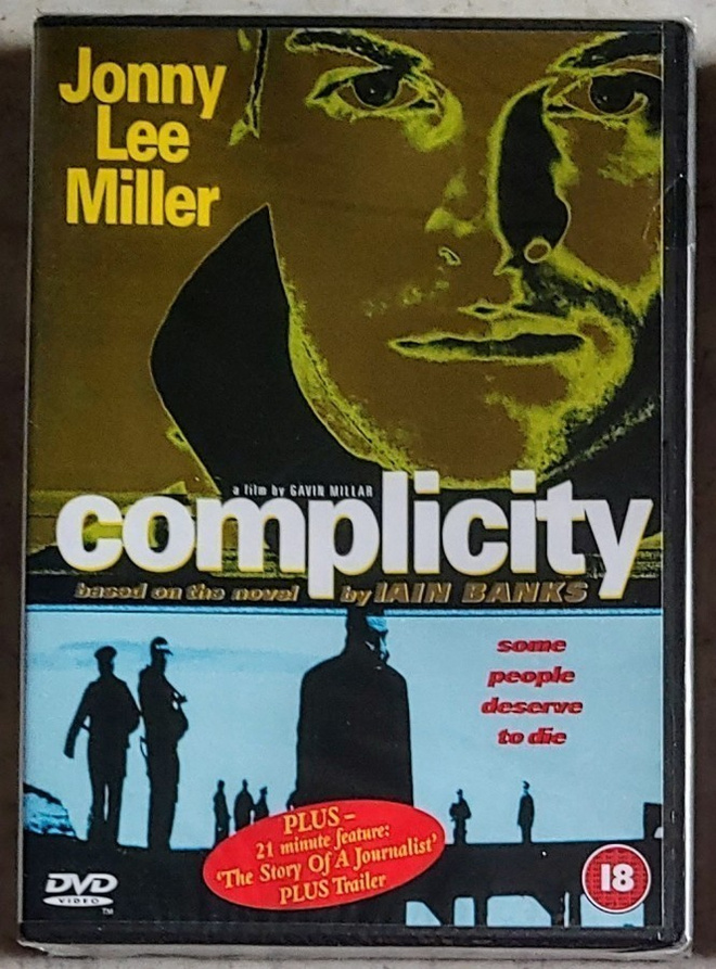COMPLICITY – UUSI! - UK DVD 2000 - Iain Banks, EI Suomitext.