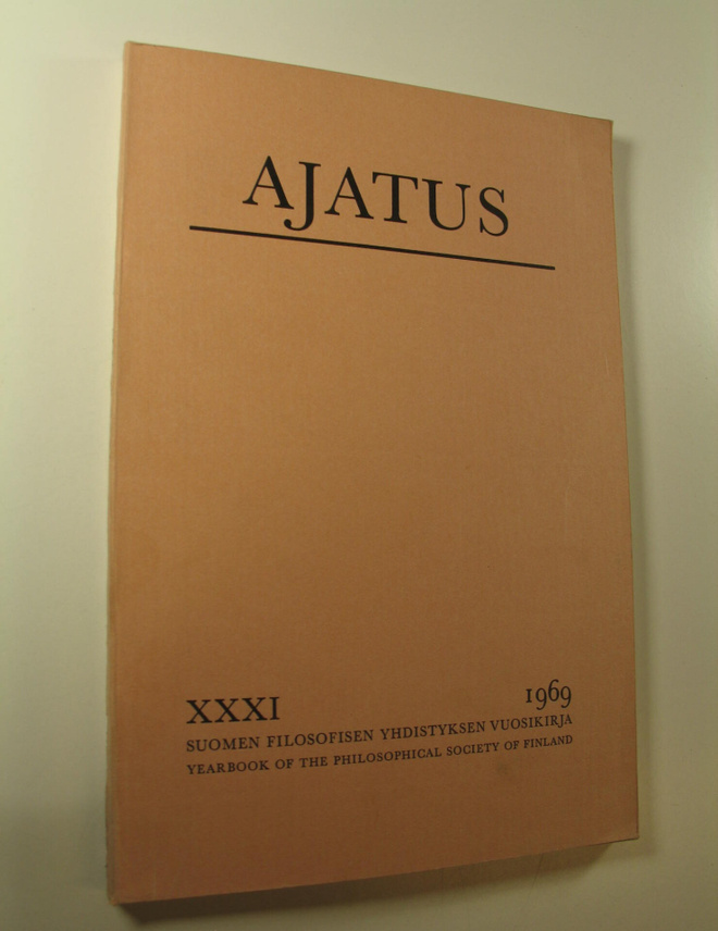 Jaakko (toim.) Blomberg : Ajatus XXXI, 1969 : Suomen filo...