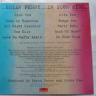 Bryan Ferry: In Your Mind  LP  1977 - pikkukuva 2