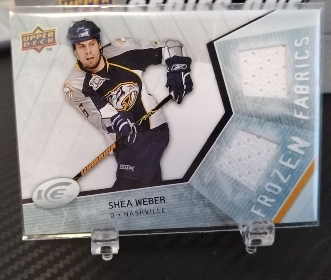 2008-09 Upper Deck Ice Frozen Fabrics Jersey Shea Weber