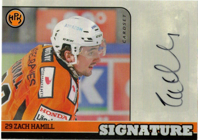 2014-15 Cardset ZACH HAMILL  HPK Signature nimmari