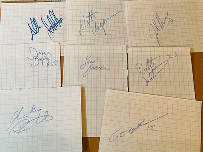 HIFK 1987-1988 kauden pelaajien nimmareita paperilla