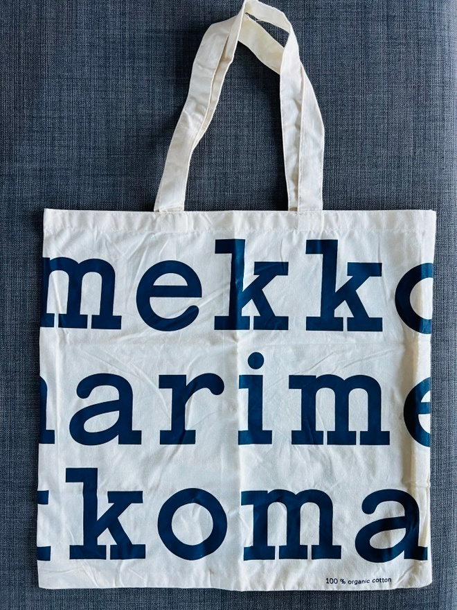 Marimekko logokassi, tummansininen, uusi
