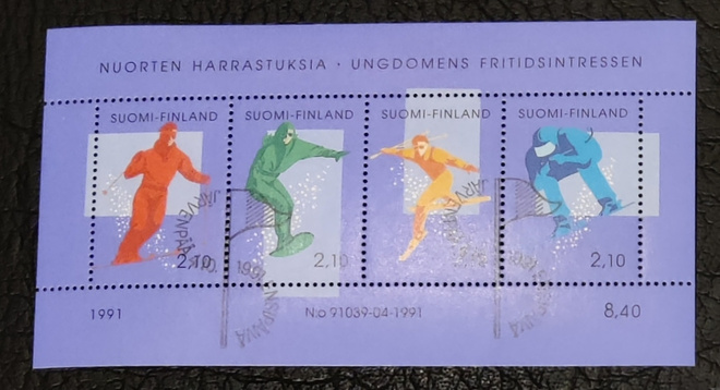 1991 blokki BL8 - Nuorten harrastuksia / laskettelu - epl